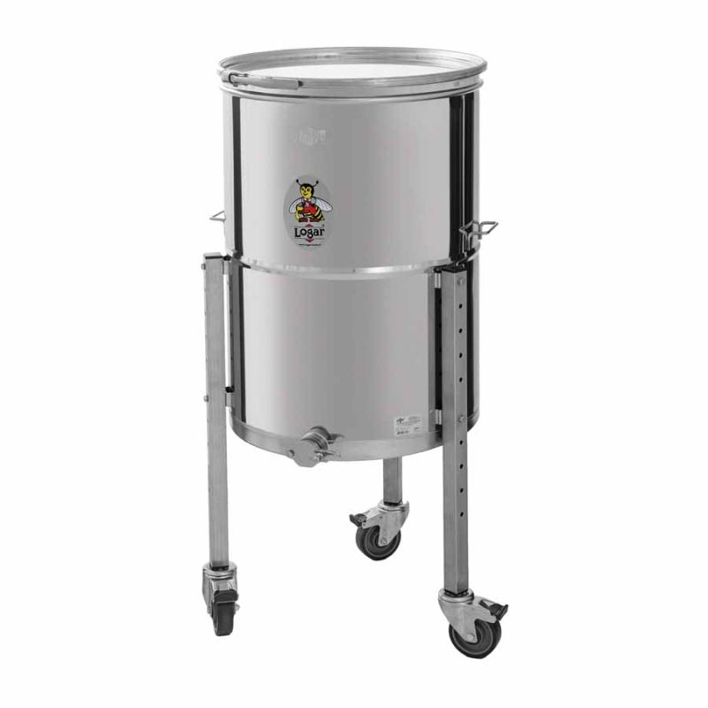 Réservoir de remplissage Logar 200 kg sur roulettes, fond incliné (Réf. 7342)