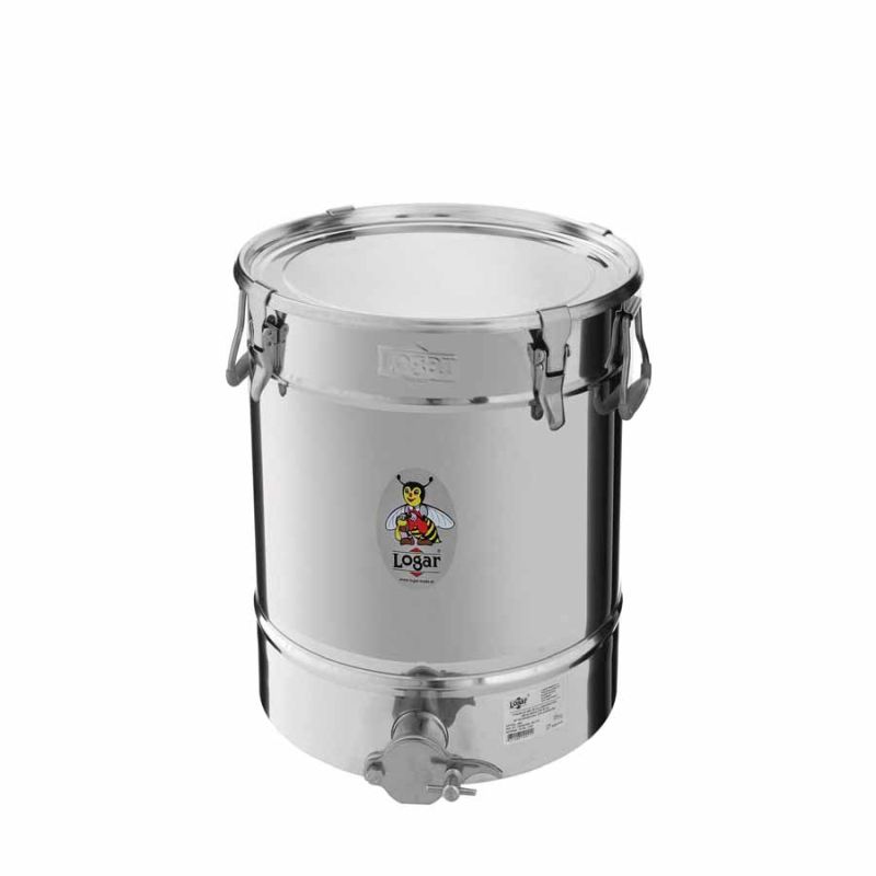 Récipient de remplissage Logar 35 kg à fond incliné, 4 fermetures par collier (Art. Nr. 2022)