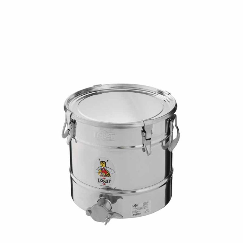 Cuve de remplissage Logar 25 kg à fond incliné, 4 fermetures à collier